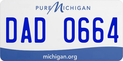 MI license plate DAD0664