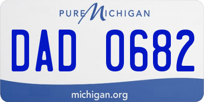 MI license plate DAD0682