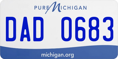 MI license plate DAD0683