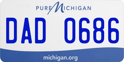 MI license plate DAD0686