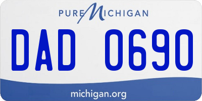 MI license plate DAD0690