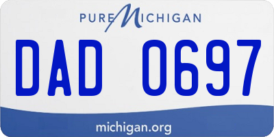 MI license plate DAD0697