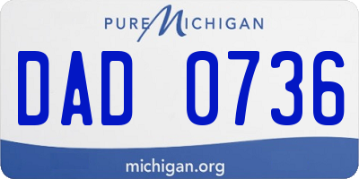 MI license plate DAD0736