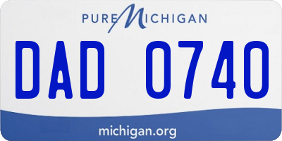 MI license plate DAD0740