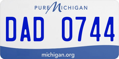 MI license plate DAD0744