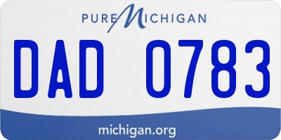 MI license plate DAD0783