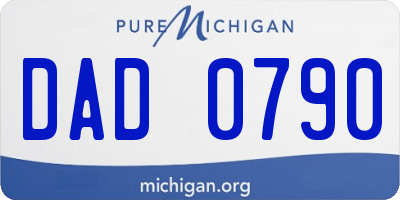 MI license plate DAD0790
