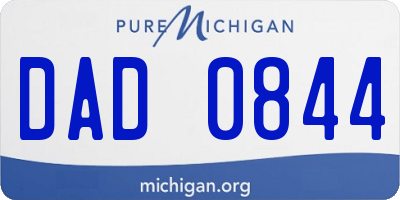 MI license plate DAD0844