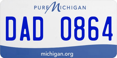 MI license plate DAD0864