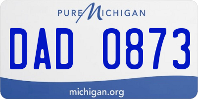 MI license plate DAD0873