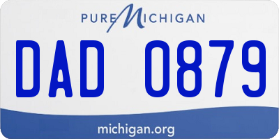 MI license plate DAD0879