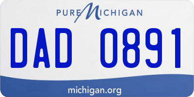 MI license plate DAD0891