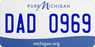 MI license plate DAD0969