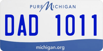 MI license plate DAD1011