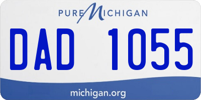 MI license plate DAD1055