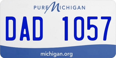 MI license plate DAD1057