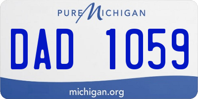 MI license plate DAD1059
