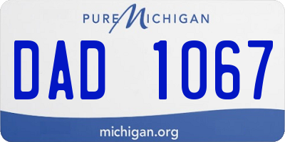 MI license plate DAD1067
