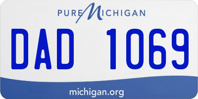 MI license plate DAD1069