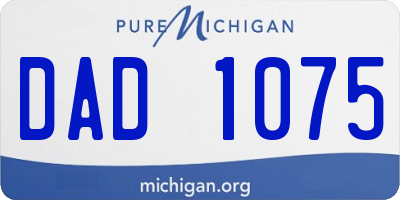 MI license plate DAD1075