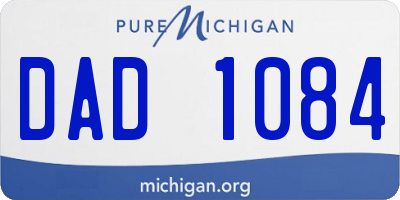 MI license plate DAD1084