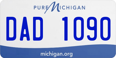 MI license plate DAD1090