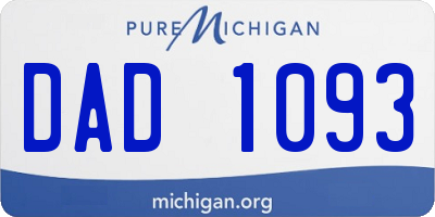 MI license plate DAD1093
