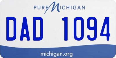 MI license plate DAD1094