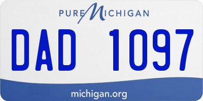 MI license plate DAD1097