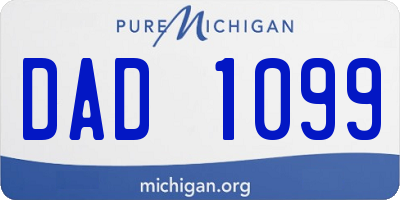 MI license plate DAD1099