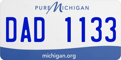 MI license plate DAD1133