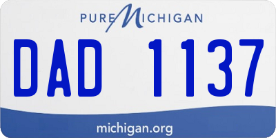 MI license plate DAD1137