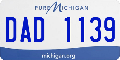 MI license plate DAD1139