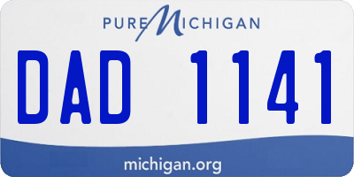 MI license plate DAD1141
