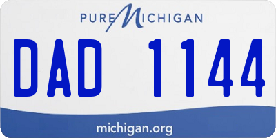 MI license plate DAD1144