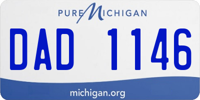 MI license plate DAD1146