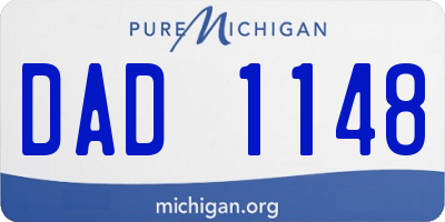 MI license plate DAD1148