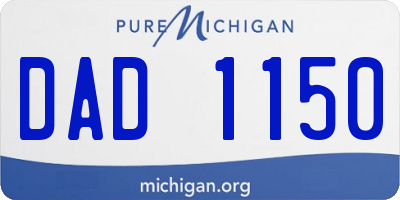 MI license plate DAD1150