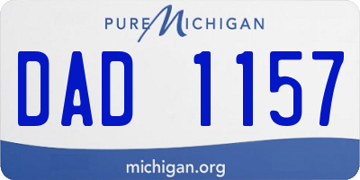 MI license plate DAD1157