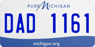 MI license plate DAD1161