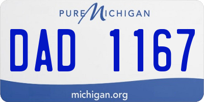 MI license plate DAD1167