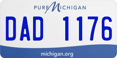 MI license plate DAD1176