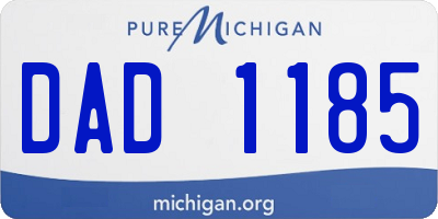 MI license plate DAD1185