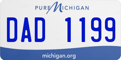 MI license plate DAD1199