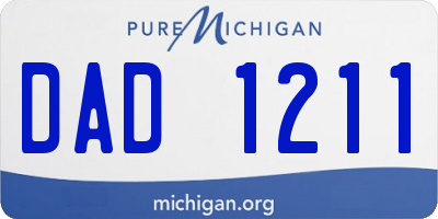 MI license plate DAD1211