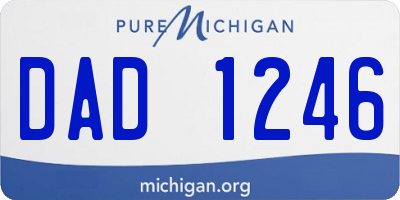 MI license plate DAD1246