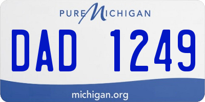 MI license plate DAD1249