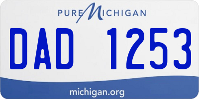 MI license plate DAD1253