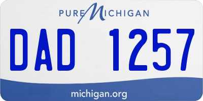 MI license plate DAD1257