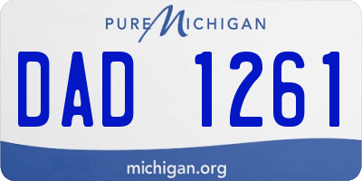 MI license plate DAD1261